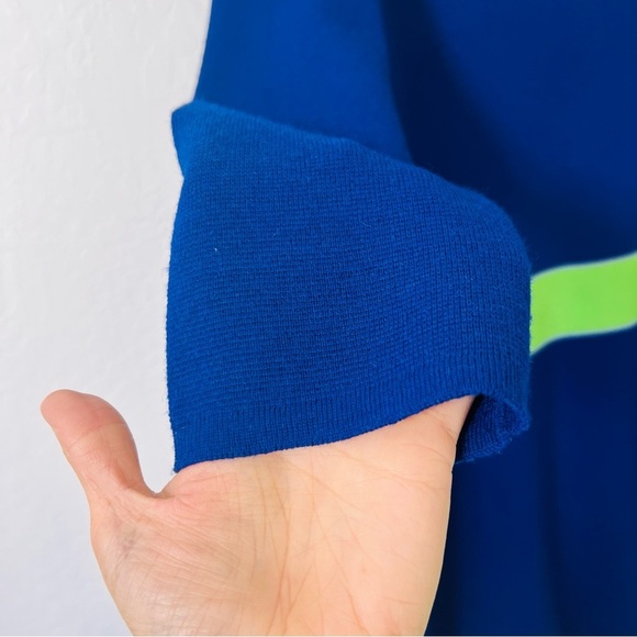 2 Piece 1960s Vintage Dimonelli Blue Green Sleeveless Dress + Matching Coat 10 - Picture 12 of 12